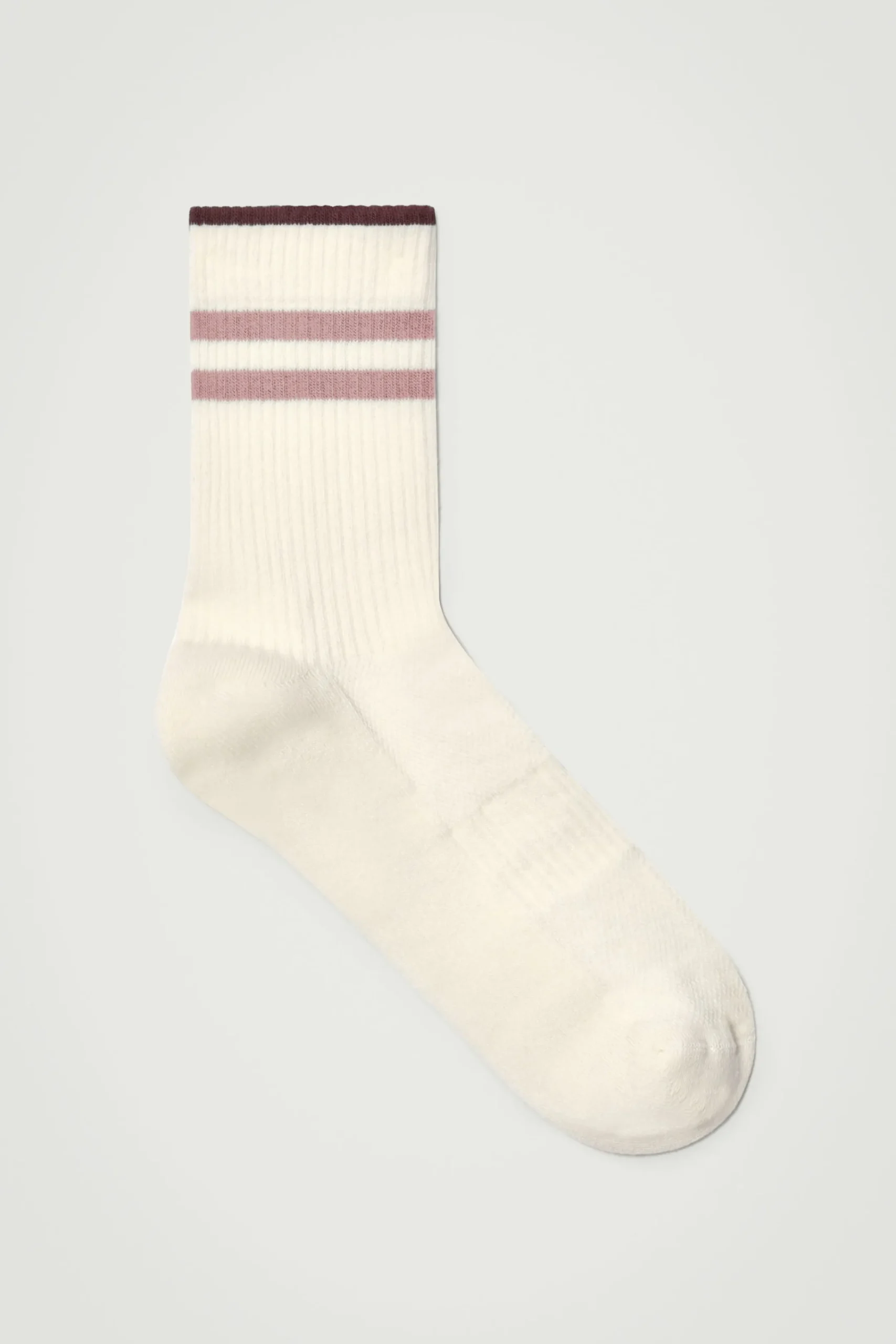 COS CHAUSSETTES DE SPORT RAYÉES ÉCRU / ROSE Store