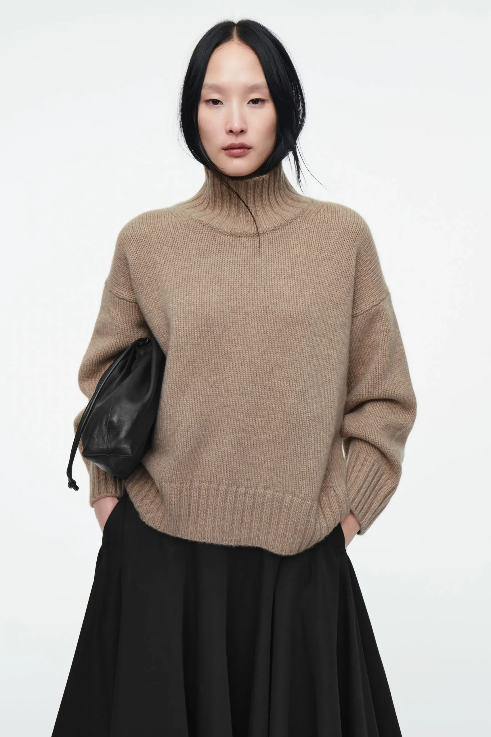 COS PULL À COL ROULÉ EN PUR CACHEMIRE ÉPAIS BEIGE / NON TEINT Best